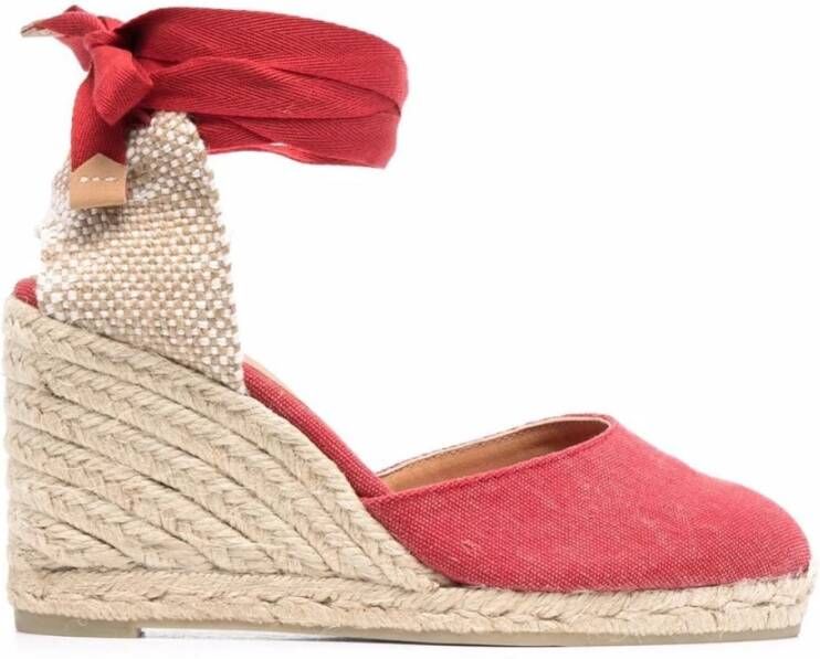 Castañer Rode Carina Wedge Espadrilles Red Dames