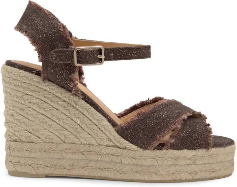 Castañer Bruine Sleehak Espadrilles Sandalen Brown Dames
