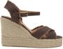 Castañer Bruine Sleehak Espadrilles Sandalen Brown Dames - Thumbnail 1