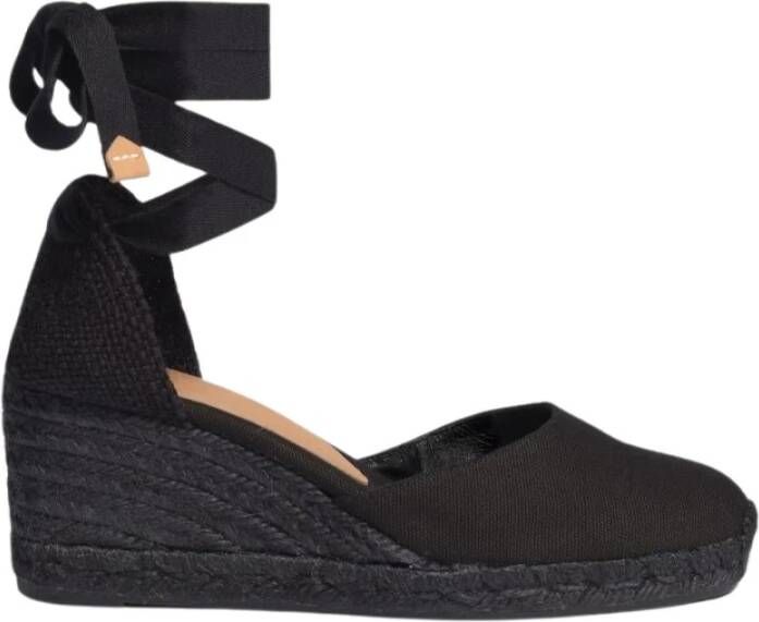 Castañer Zwarte sleehak espadrilles Black Dames