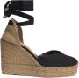 Castañer Zwarte Canvas en Stoffen Sleehak Sandalen Black Dames - Thumbnail 2