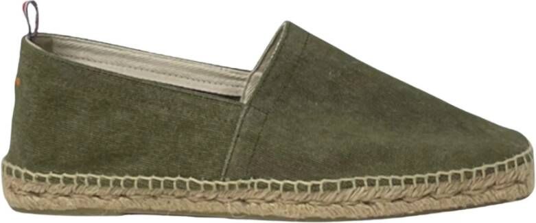 Castañer Stijlvolle Katoenen Espadrilles voor Heren Green Heren