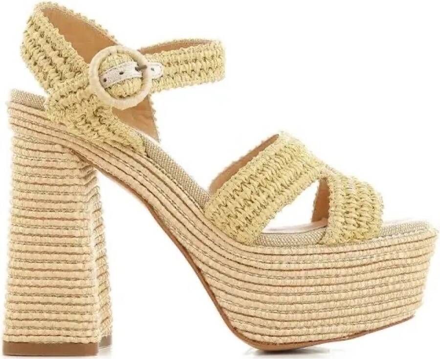 Castañer Stijlvolle Espadrille Sandalen voor Vrouwen Yellow Dames