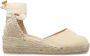 Castañer Carina katoenen espadrilles met striksluiting en 5 cm sleehak. Beige Dames - Thumbnail 15