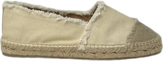 Castañer Witte Canvas Espadrille Sandalen Beige Dames