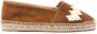Castañer Karen espadrille flats gemaakt in Spanje met splitleer en raffia hebben een gesloten neus. Brown Dames - Thumbnail 1