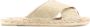 Castañer Metallic Linnen Gekruiste Band Sandalen Beige Dames - Thumbnail 5