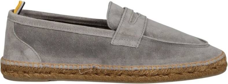 Castañer Suède Loafers met Jute Tussenzool Gray Heren