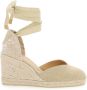 Castañer V-vormige Wedge Espadrilles met Strik Beige Dames - Thumbnail 2