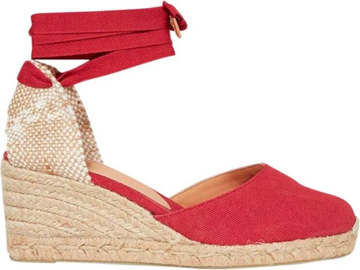 Castañer Stijlvolle Carina Espadrilles voor Vrouwen Red Dames