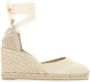 Castañer Witte Espadrille Sneakers met Enkelveters White Dames - Thumbnail 1