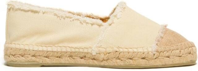 Castañer Witte Canvas Espadrille Sandalen Beige Dames