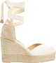 Castañer Witte Espadrilles met 11cm Sleehak White Dames - Thumbnail 1