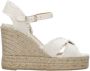 Castañer Gouden Lurex Sleehak Espadrilles Sandalen White Dames - Thumbnail 10