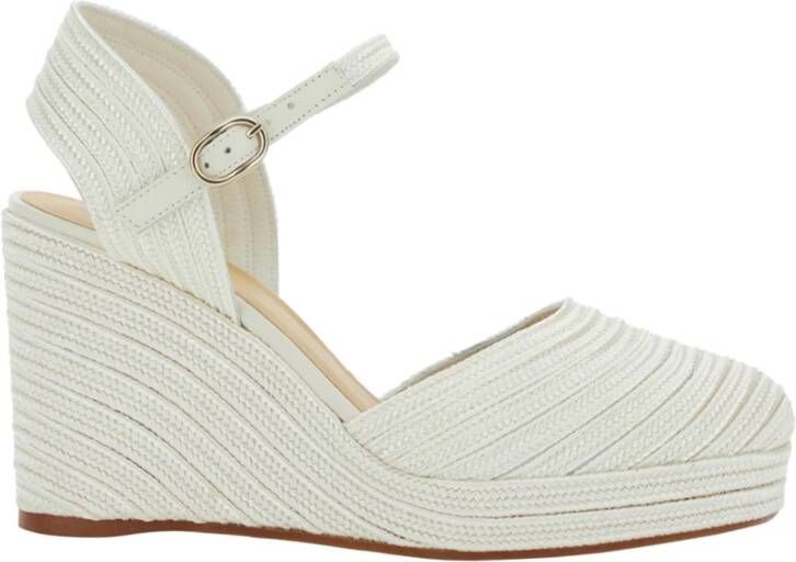 Castañer Witte sleehak sneakers met metalen band