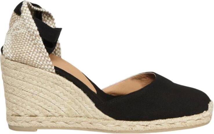 Castañer Zwarte Espadrille Sneakers met Enkelveters Black Dames - Foto 7
