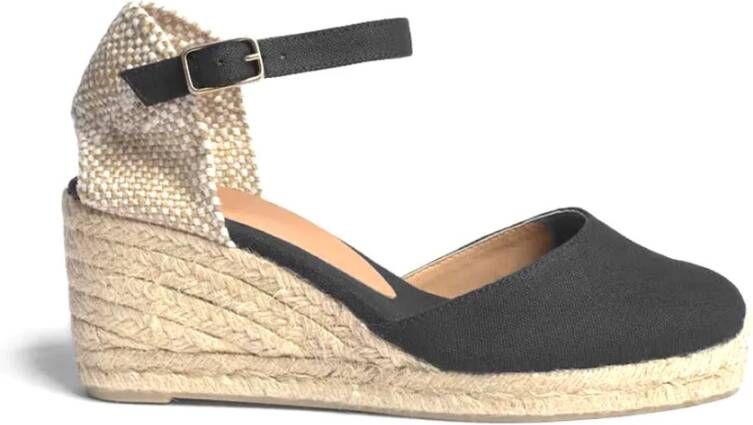 Castañer Zwarte Espadrille Sandalen Black Dames