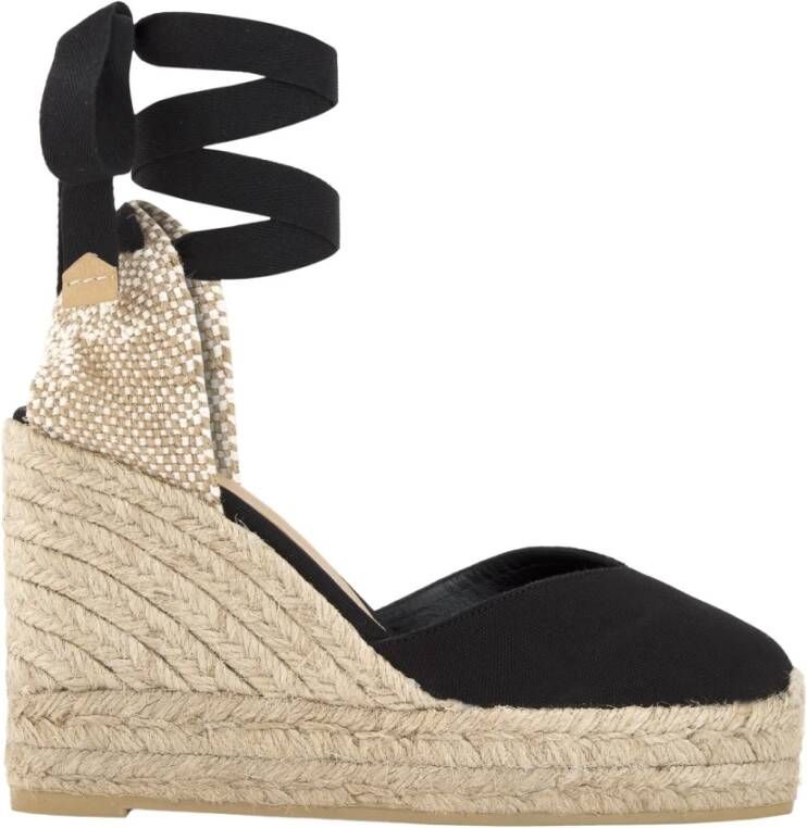 Castañer Zwarte Espadrille Sandalen Black Dames