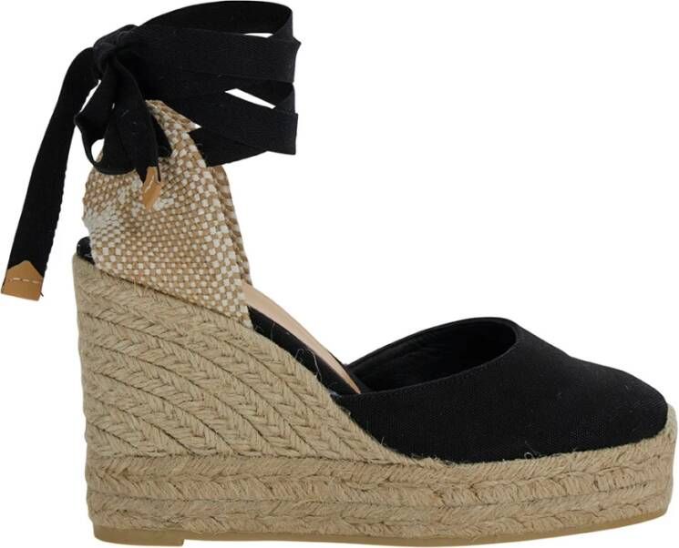 Castañer Zwarte Espadrille Sleehakken Black Dames