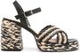 Castañer Zwarte Geweven Kruisband Sandalen Black Dames - Thumbnail 1