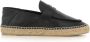 Castañer Zwarte leren mocassin met touwzool - Thumbnail 1