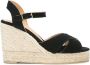 Castañer Zwarte Sleehak Espadrilles Sandalen Black Dames - Thumbnail 1