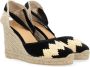 Castañer Zwarte Suède Sleehak Sandalen Multicolor Dames - Thumbnail 1