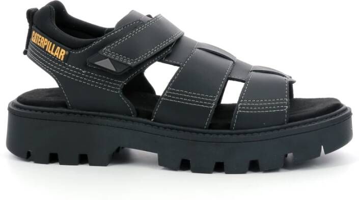 CAT Flat Sandals Black
