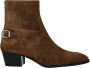 Celine Bruine Leren Enkellaarzen Vintage Stijl - Thumbnail 1