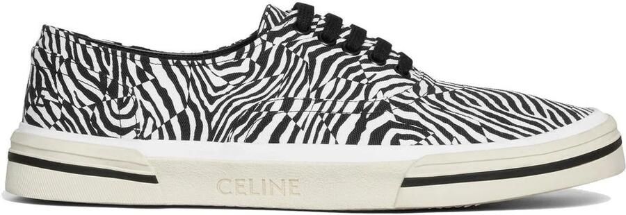 Celine Zebra Print Canvas Sneaker Multicolor Heren - Foto 3
