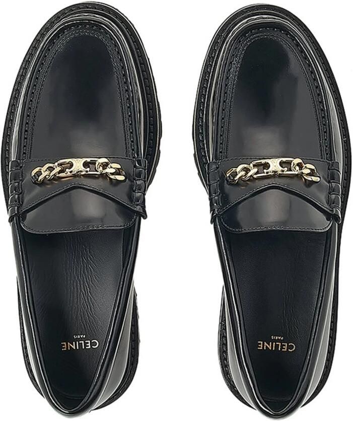 Celine Zwarte platte schoenen met ketting Black Heren