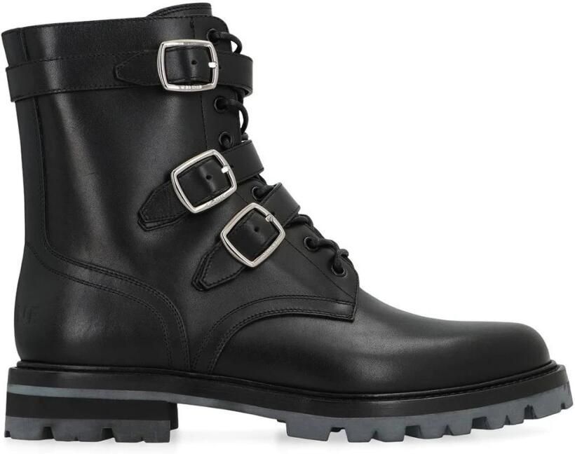 Celine Leren Combat Boots met Gespsluitingen