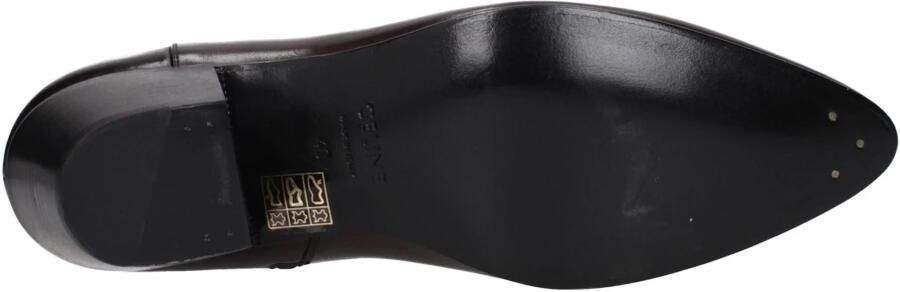 Celine Bruine Leren Enkellaarzen A del Teen Brown