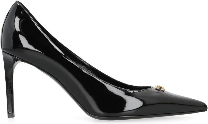 Celine Pumps met spitse neus en stilettohak van lakleer
