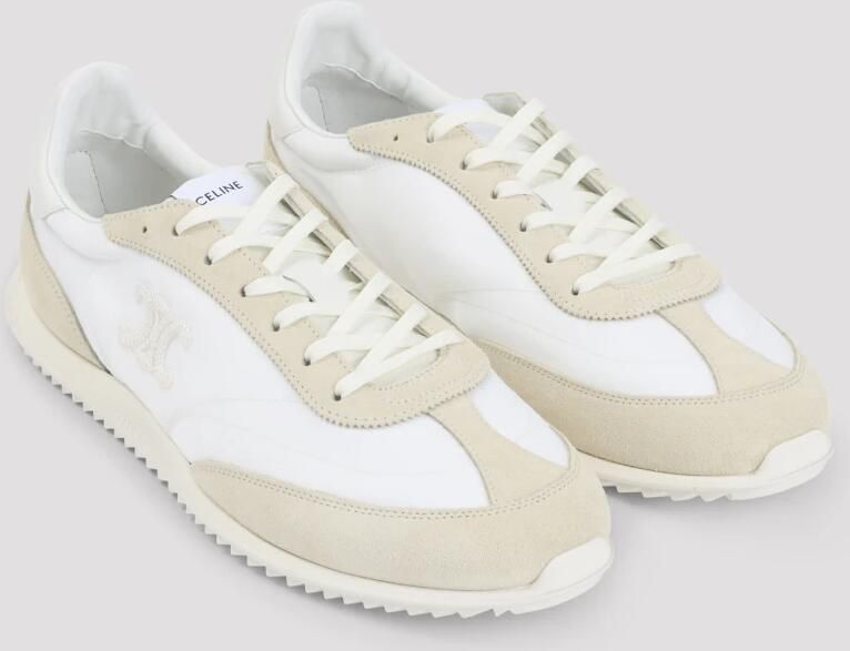 Celine Witte Lage Vetersneakers Triomphe - Foto 3