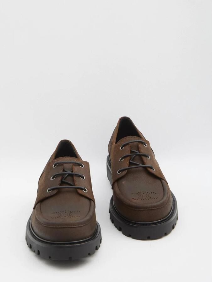 Celine Suede Perforated Derby Schoenen - Foto 2