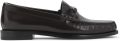 Celine Donkerbruine leren loafer met metalen detail - Bruin