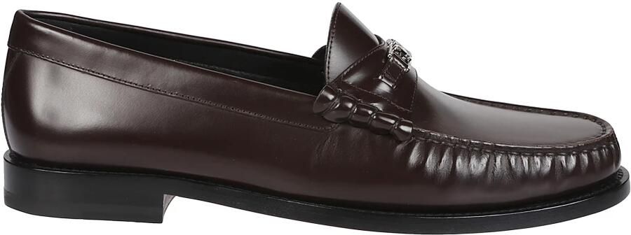 Celine Donkerbruine leren loafer met metalen detail - Foto 3