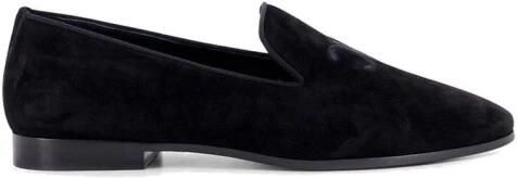 Celine Velvet Loafers met Geborduurd Triomphe Logo