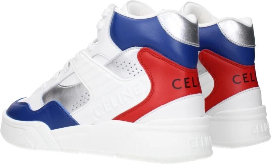 Celine Witte Leren Atletische Sneakers met Logo's - Foto 3