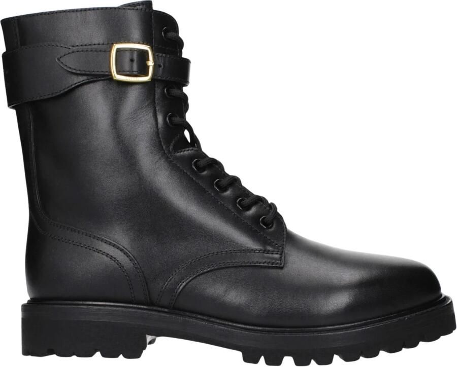 Celine Zwarte Leren Enkelboots - Foto 2