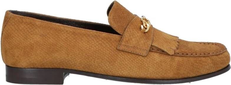 Celine Loafers met Franjes en Triomphe Logo Brown Heren