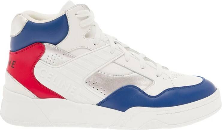 Celine Witte Leren Sneakers met Logo's