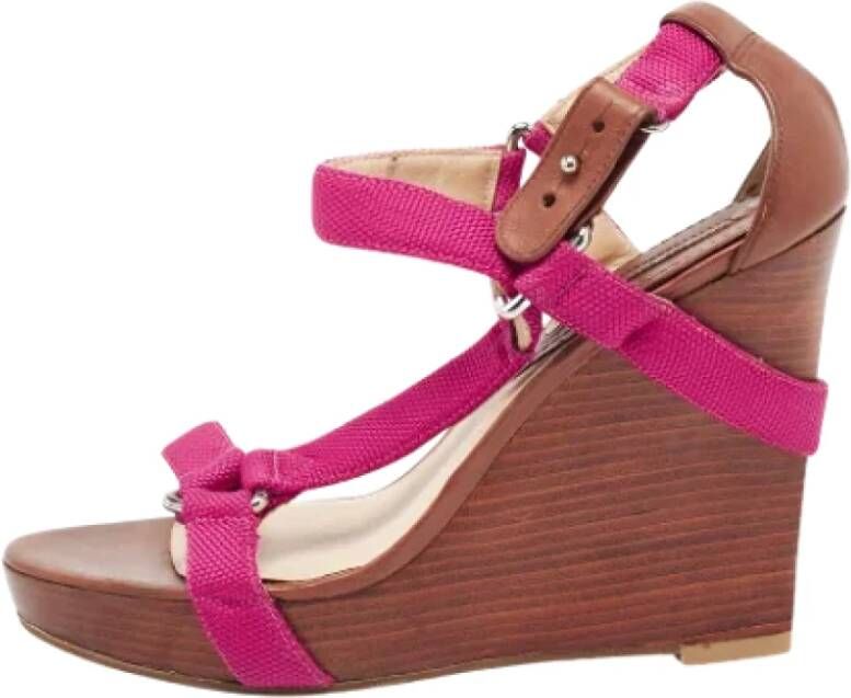 Celine Vintage Pre-owned Canvas sandals Pink Dames