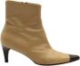 Celine Vintage Pre-owned Leather boots Beige Dames - Thumbnail 1