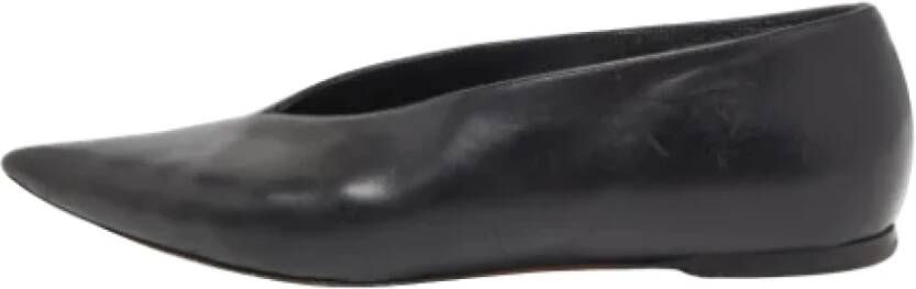 Celine Vintage Pre-owned Leather flats Black Dames