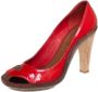 Celine Vintage Pre-owned Leather heels Red Dames - Thumbnail 1