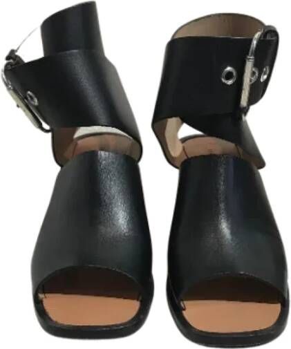 Celine Vintage Pre-owned Leather sandals Black Dames