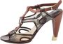 Celine Vintage Pre-owned Leather sandals Brown Dames - Thumbnail 1
