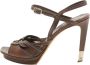 Celine Vintage Pre-owned Leather sandals Brown Dames - Thumbnail 1
